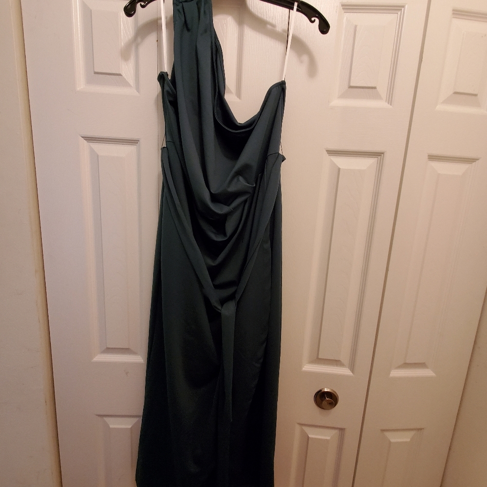 Green One Shoulder Party Dress NWOT - Picture 6 of 6